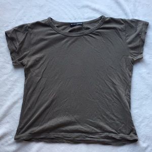 Brandy Melville army green tee